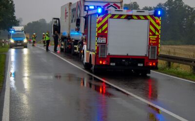 Feuerwehreinsatz Groß Plasten Unfall B192