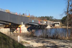 Baustelle der Petersdorfer Brücke