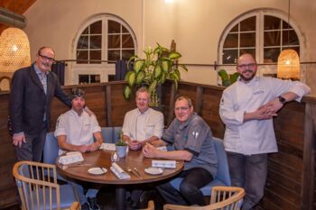 Harald Schmitt (Geschäftsführer der Fleesensee Hotelbetriebsgesellschaft m.b.H.), Brian Petrie, Christian Stockmann, Stefan Michael Ernst, Christian Braun