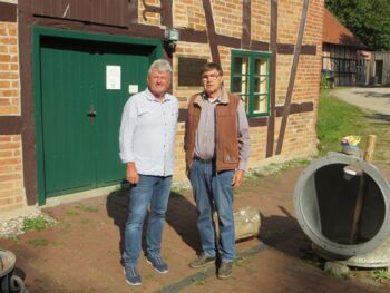 Mühlenfachleute Karl-Heinz Miertzschke und Eduard Haidl