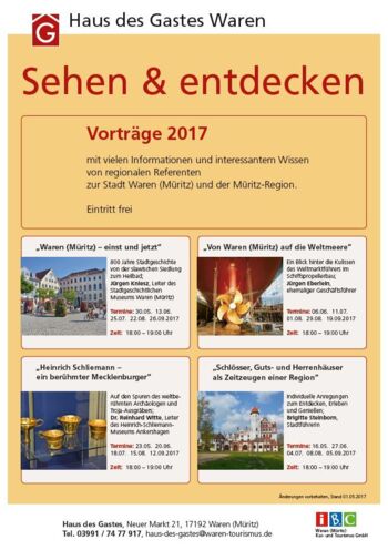 Veranstaltung Waren Müritz Haus des Gastes