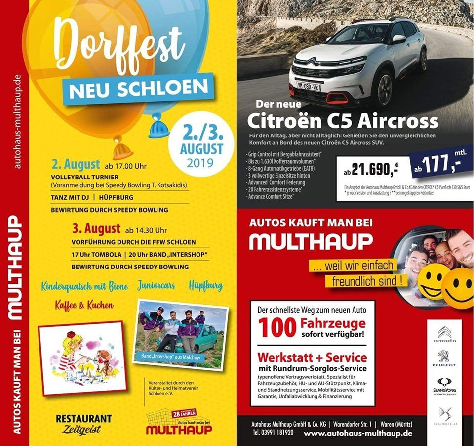 Veranstaltungen in Schloen