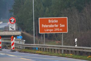 Sperrung A19 Petersdorfer Brücke