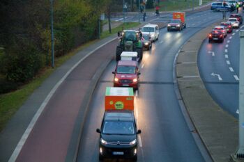 Demonstration in Waren (Müritz)