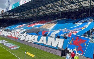 Fußballspiel im Ostseestadion Rostock