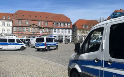 Demonstrationen linke / rechte Szene Waren (Müritz)