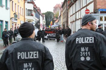 Polizeieinsatz Demo Waren Müritz