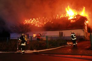 Wohnhausbrand in Marihn