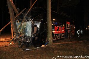 Unfall Reisebus A19 Linstow