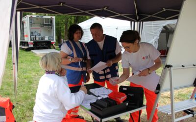 Einsatzübung Schiffsunfall in Malchow