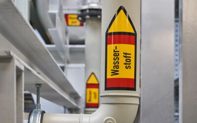 Wasserstoffzuleitung eines Elektrolyseurs