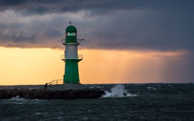 Leuchtturm in Flammen Rostock