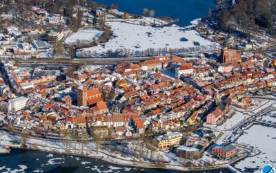 Luftbild Waren (Müritz) Winter