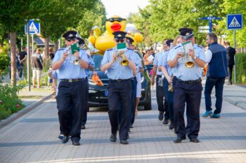 Festumzug Rechliner Müritzfest 2022 Feuerwehrzug Blasorchester Mirow
