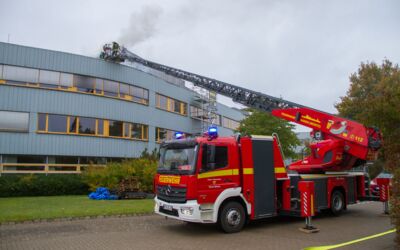 Feuerwehr Großbrand in Waren (Müritz)