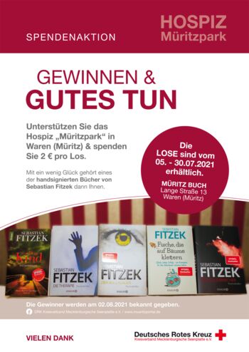 Buchverlosung Sebastian Fitzek DRK Hospiz Waren (Müritz)