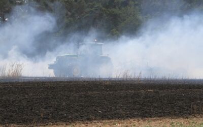 Feuerwehreinsatz bei Erntebrand
