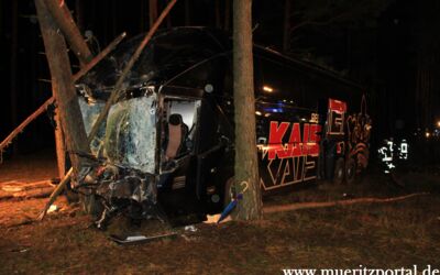 Unfall Reisebus A19 Linstow