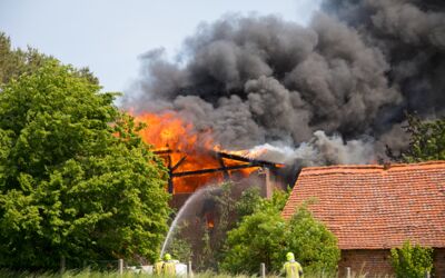 Scheunenbrand - Großfeuer Kittendorf