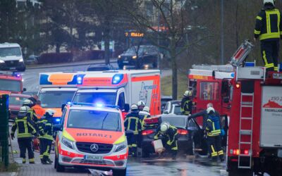 Schwerer Verkehrsunfall Ostsiedlung Waren (Müritz)