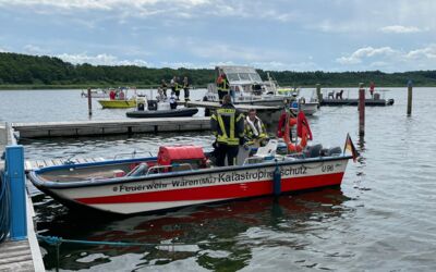 Einsatz Feuerwehr Waren (Müritz), Jabel & DRK Wasserwacht Müritz