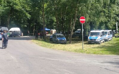 Polizeikontrolle Fusion Festivals in Lärz
