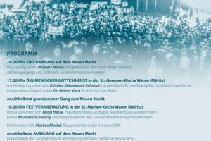 Thema im Jubiläumsjahr: „Die Friedliche Revolution und ihre Folgen“