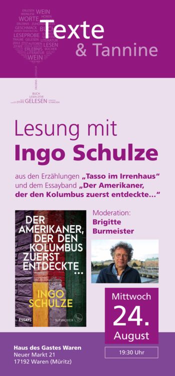 Lesung mit Ingo Schulze