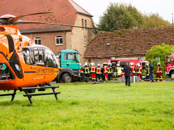 Einsatz Freiwilligen Feuerwehren Silz, Malchow und Alt Schwerin