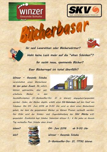 Bücherbasar bei Winzer Waren (Müritz)
