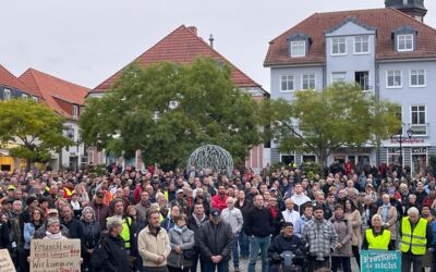 800 Demonstranten in Waren (Müritz)