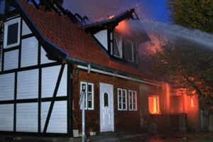 Wohnhausbrand in Woldzegarten