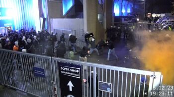 Ausschreitungen Fußballspiel Hansa Rostock - SC Paderborn 07