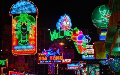 Neonlichter Werbung