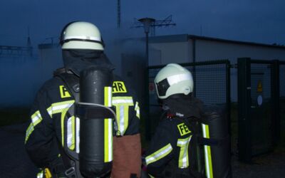 Feuer im Umspannwerk Teterwoer Straße Waren (Müritz)
