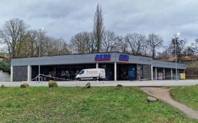Silvesterraketen verursache Feuer im Aldi-Markt Goldberg