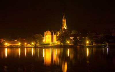 Kloster Malchow bei Nacht