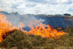 Erntebrand Feuerwehreinsatz Groß Gievitz