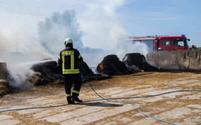 Strohballenbrand Lehsten