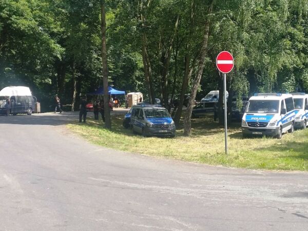 Polizeikontrolle Fusion Festivals in Lärz