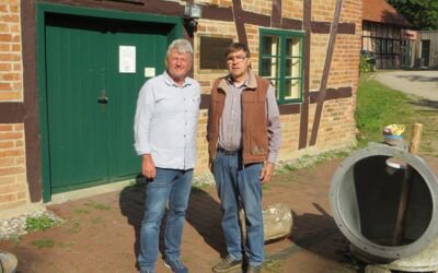 Mühlenfachleute Karl-Heinz Miertzschke und Eduard Haidl