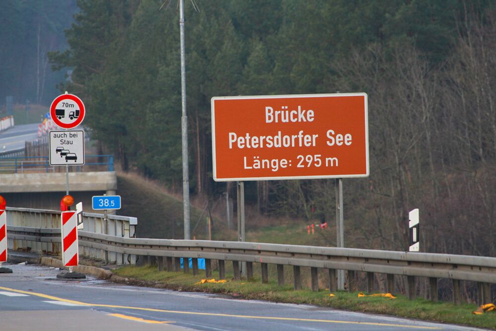 Bauarbeiten zwischen Röbel/Müritz und Malchow