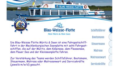 Stellenmarkt Schiffsführer, Bootsmann, Steuermann, Matrose oder Matrosenwart und Servicekräfte