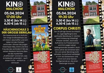 Kinofilm „Die Häschenschule 2 – der große Eierklau“ & „Corpus Christi“