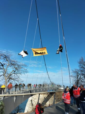 Klimaaktivisten Nationalparkzentrum bei Sassnitz