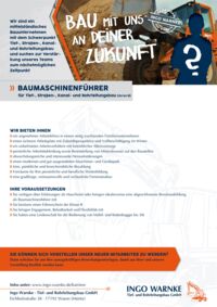 Stellenausschreibung Ingo Warnke Waren (Müritz)