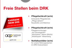 Arbeitsplätze DRK Mecklenburgische Seenplatte