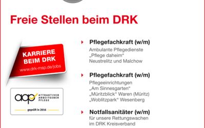 Arbeitsplätze DRK Mecklenburgische Seenplatte
