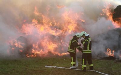 Strohmietenbrand Waren (Müritz)