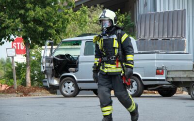 Defektes Gasauto in Waren (Müritz)